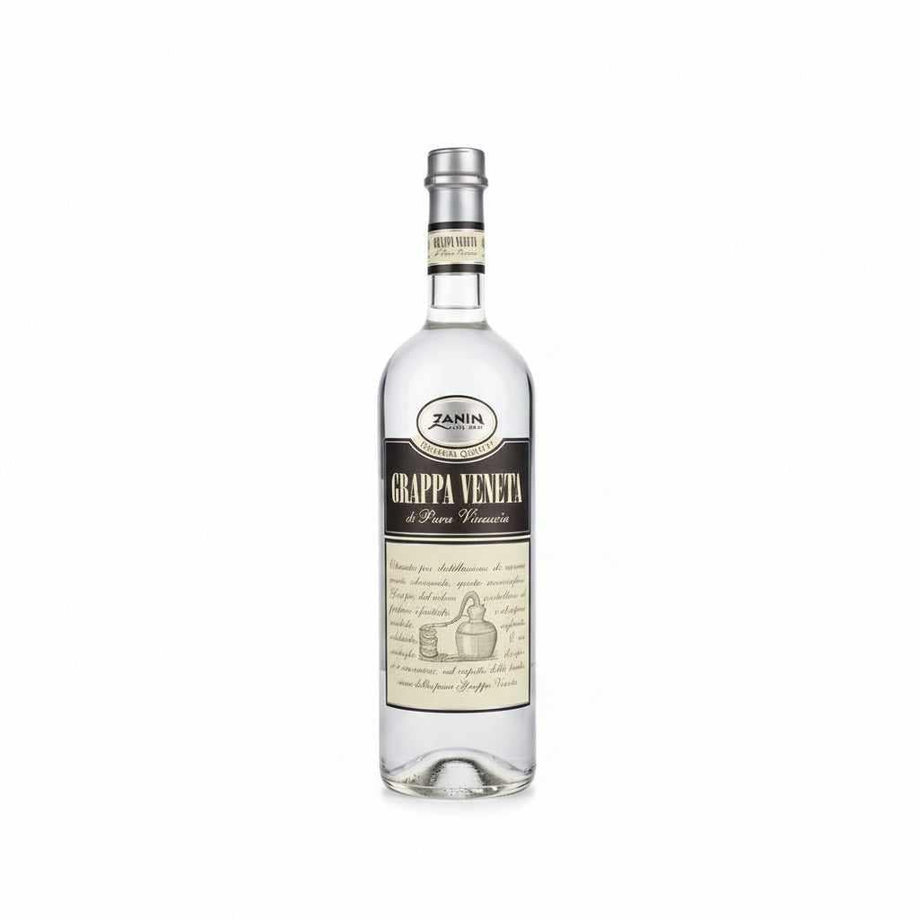 Zanin Grappa Veneta di Pura Vinaccia 40% 1,0 Liter-italienische Feinkost Scarati