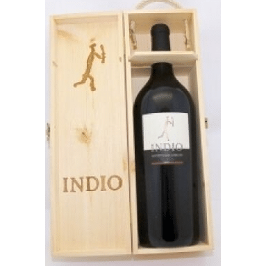Indio Montepulciano d’Abruzzo DOC „Cantine Bove“ 3 l in Holzkiste – kräftiger Rotwein aus den Abruzzen-italienische Feinkost Scarati