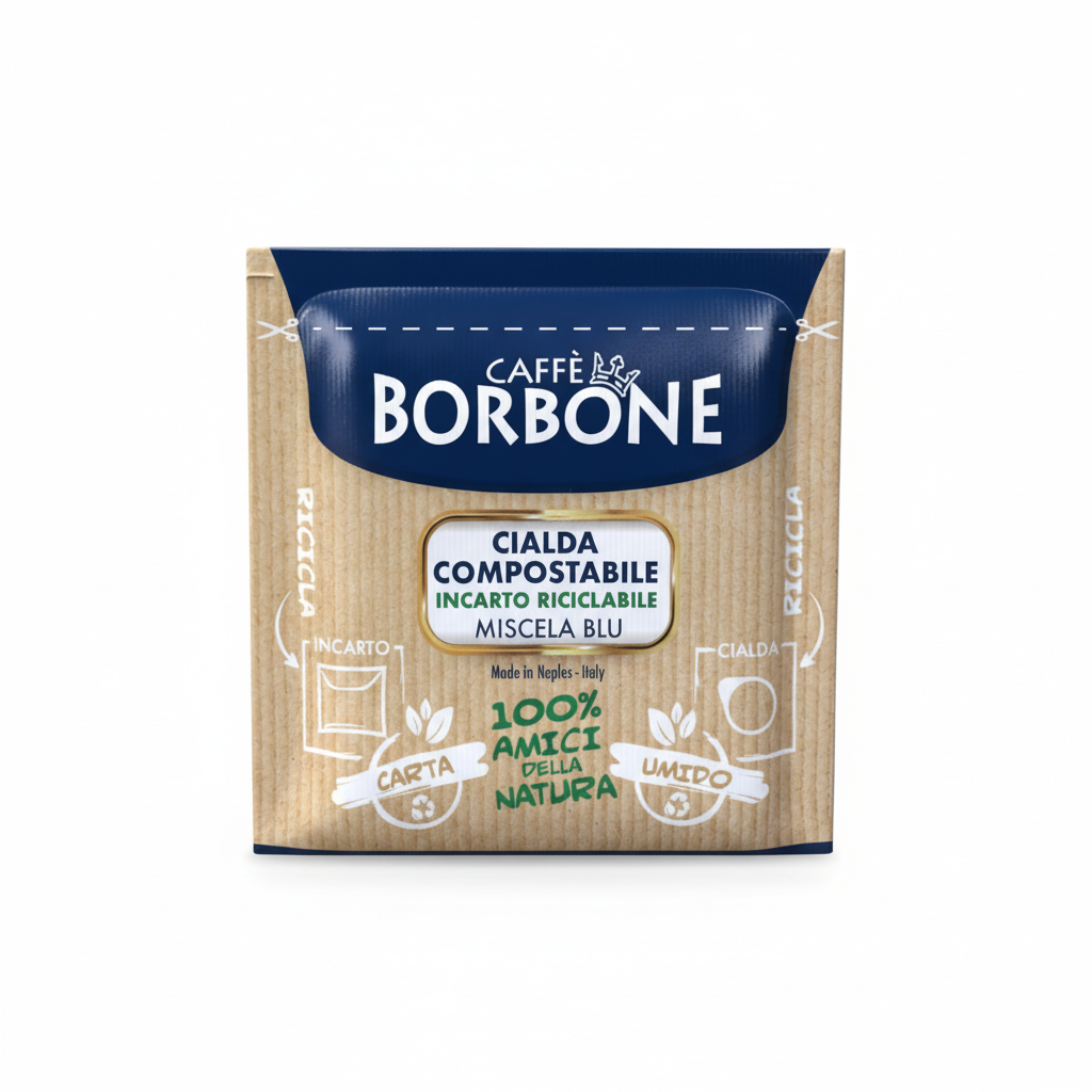 Caffè Borbone Miscela Blu - 50 ESE-Pads (kompostierbar)-italienische Feinkost Scarati
